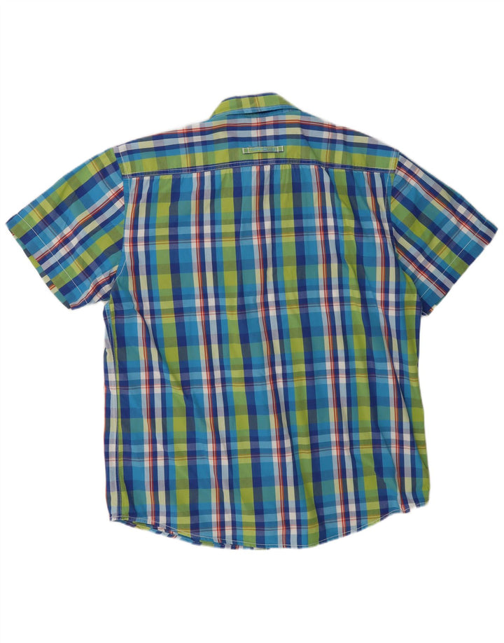 CAMEL ACTIVE Chemise à Manches Courtes Homme Grand Carreau Multicolore Coton
