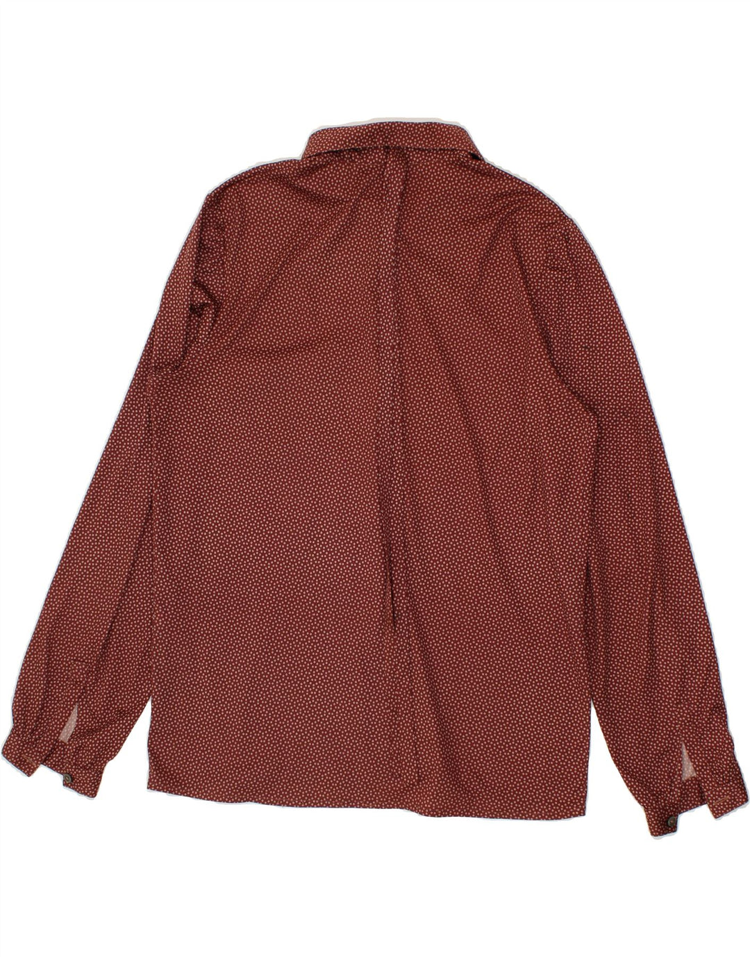 VINTAGE Womens Shirt IT 48 XL Brown Spotted Polyester Vintage Vintage and Second-Hand Vintage from Messina Hembry 
