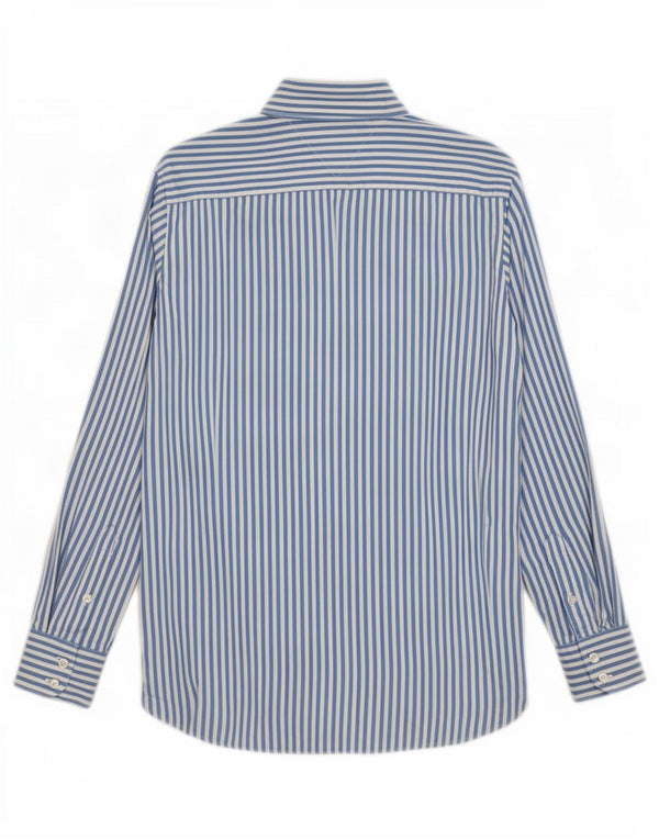 Tommy Hilfiger Chemise Homme Bleu Moyen En Coton À Fines Rayures