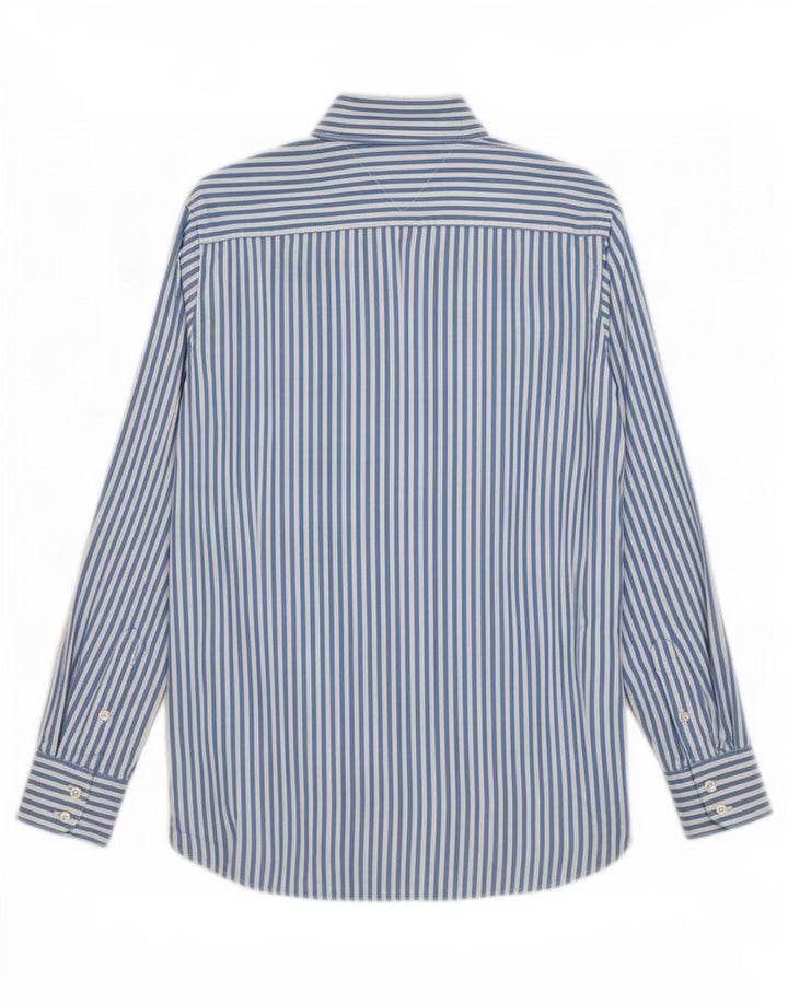 Tommy Hilfiger Chemise Homme Bleu Moyen En Coton À Fines Rayures