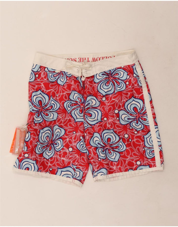 Sundek Short de Bain Homme Rouge Moyen Floral