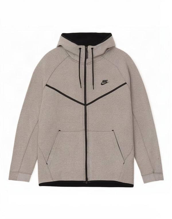 Nike Pull à capuche zippé pour homme XL en coton gris