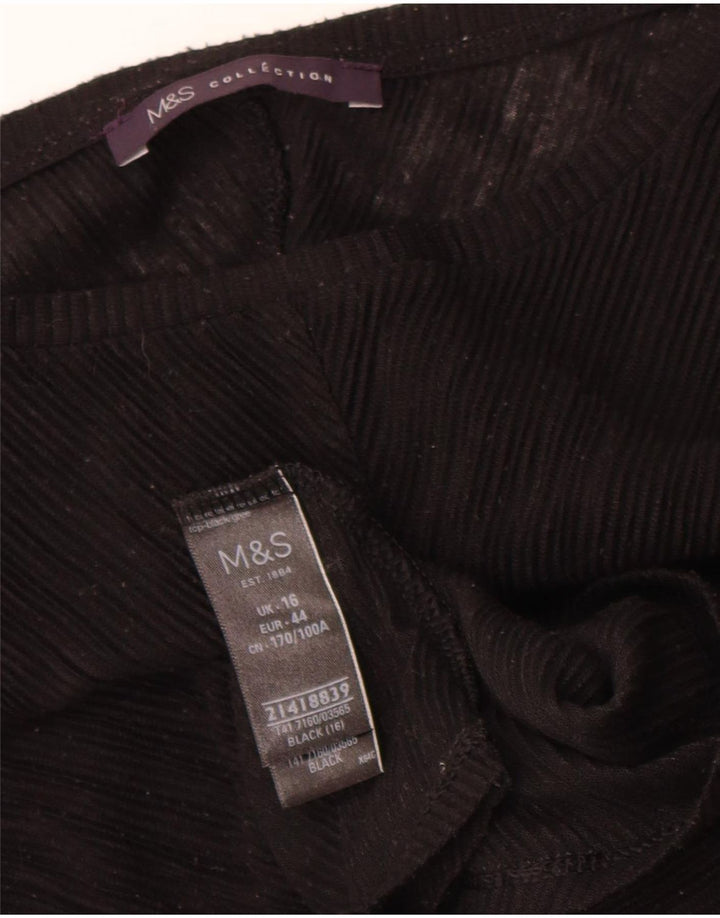 Marks & Spencer Chemisier Top UK 16 Large Noir Polyester