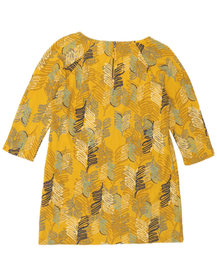 Robe droite à manches 3/4 White Stuff pour femme UK 44, jaune moyen à fleurs