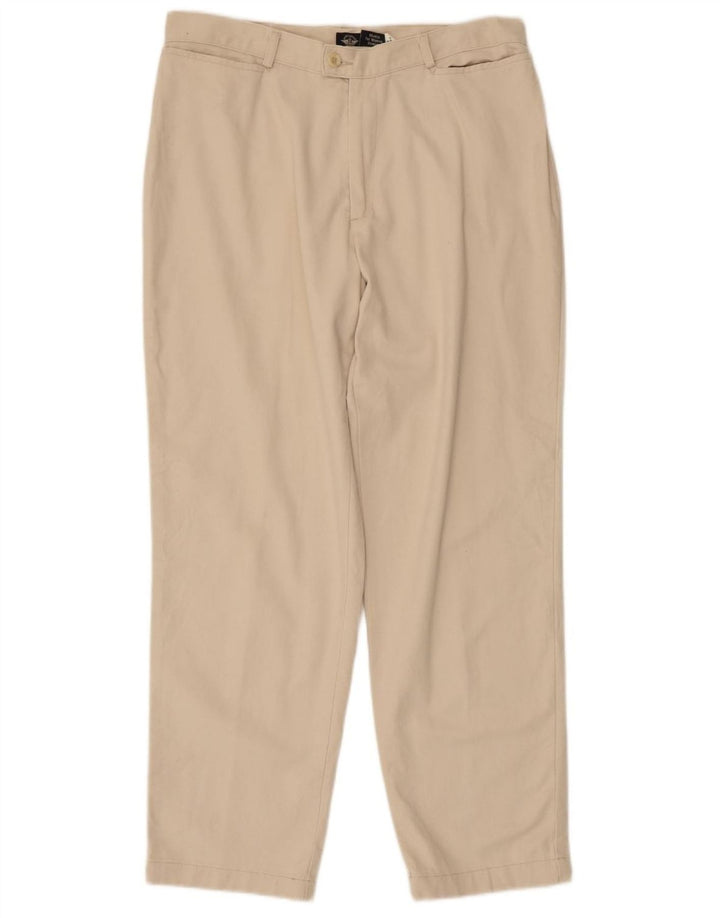 Dockers Pantalon décontracté taille haute pour femme US 14 XL W34 L27 Coton beige