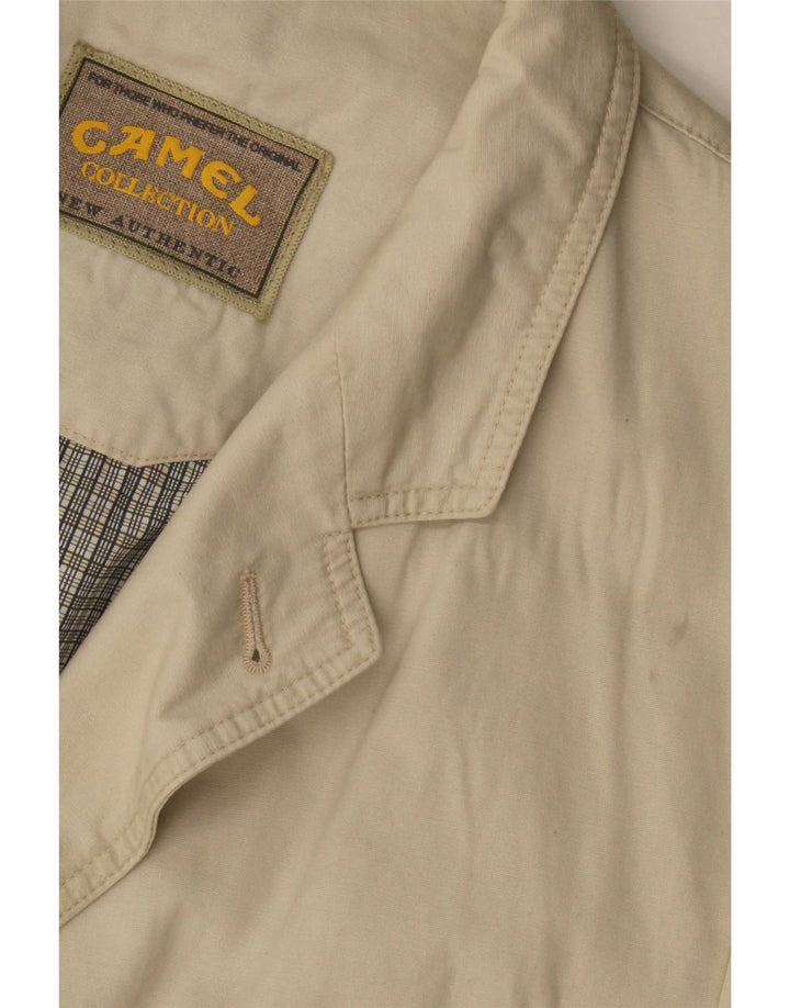 Camel Active Veste Blazer 3 Boutons pour Homme UK 40 Grand Coton Beige