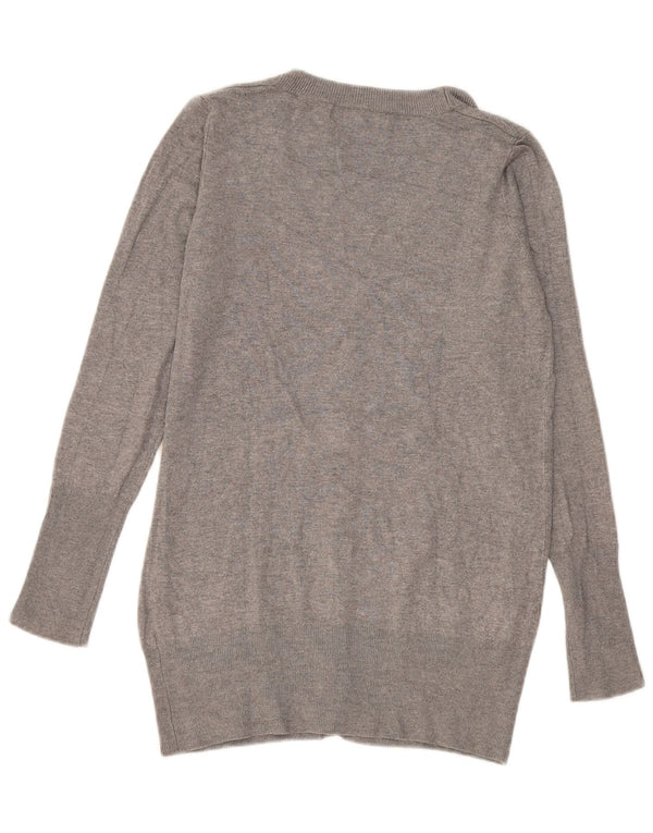 Zara Cardigan Femme Pull UK 14 Large Gris