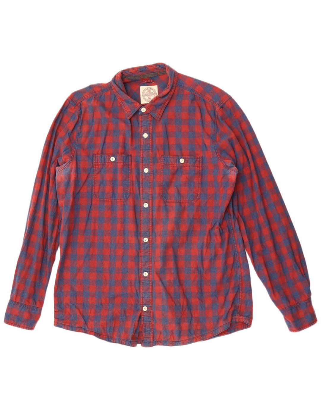 Fat Face Chemise Homme Grand Carreau Rouge Coton