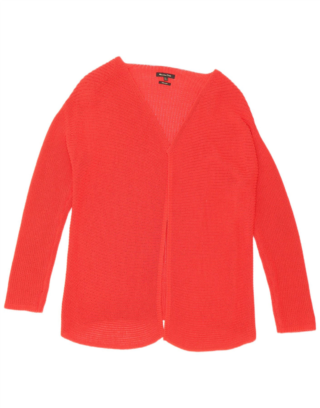Massimo Dutti Pull cardigan ouvert pour femme UK 14 Large Rouge
