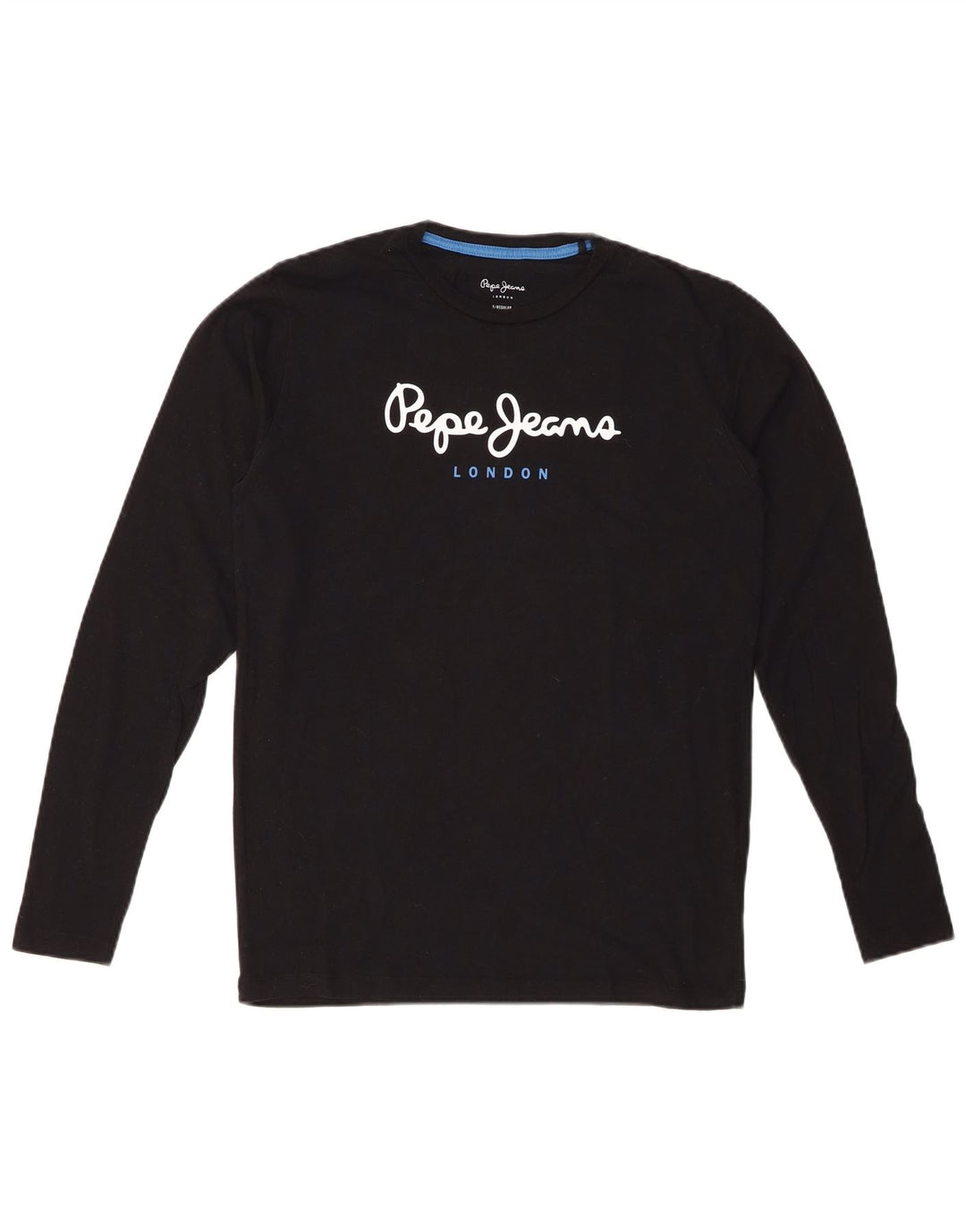 PEPE JEANS Haut graphique à manches longues pour hommes, petit noir