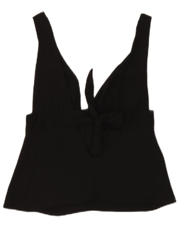 Zara Haut court sans manches pour femme UK 8 Small Noir