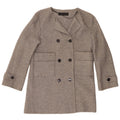 Zara Manteau croisé pour femme UK 14 Laine gris moyen