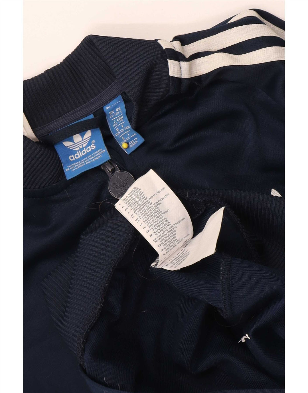 Veste de survêtement Adidas Garçon 13-14 ans Bleu Marine Polyester