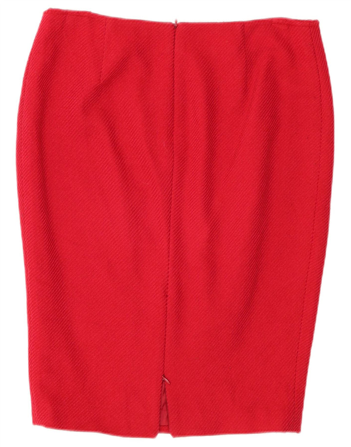 LUISA SPAGNOLI Jupe Crayon Femme IT 46 Large W32 Laine Rouge