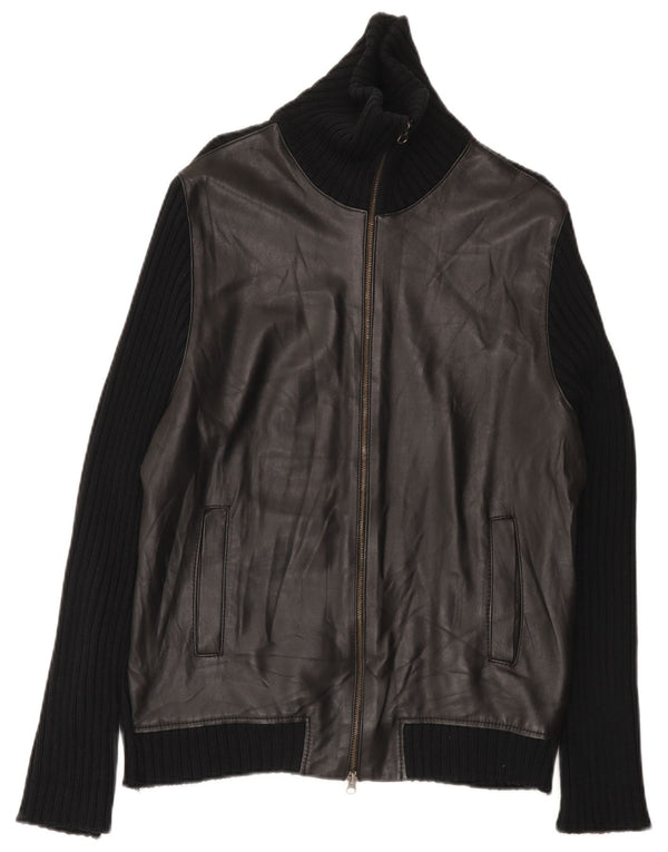 Zara Cardigan Homme Pull Large Noir Coton