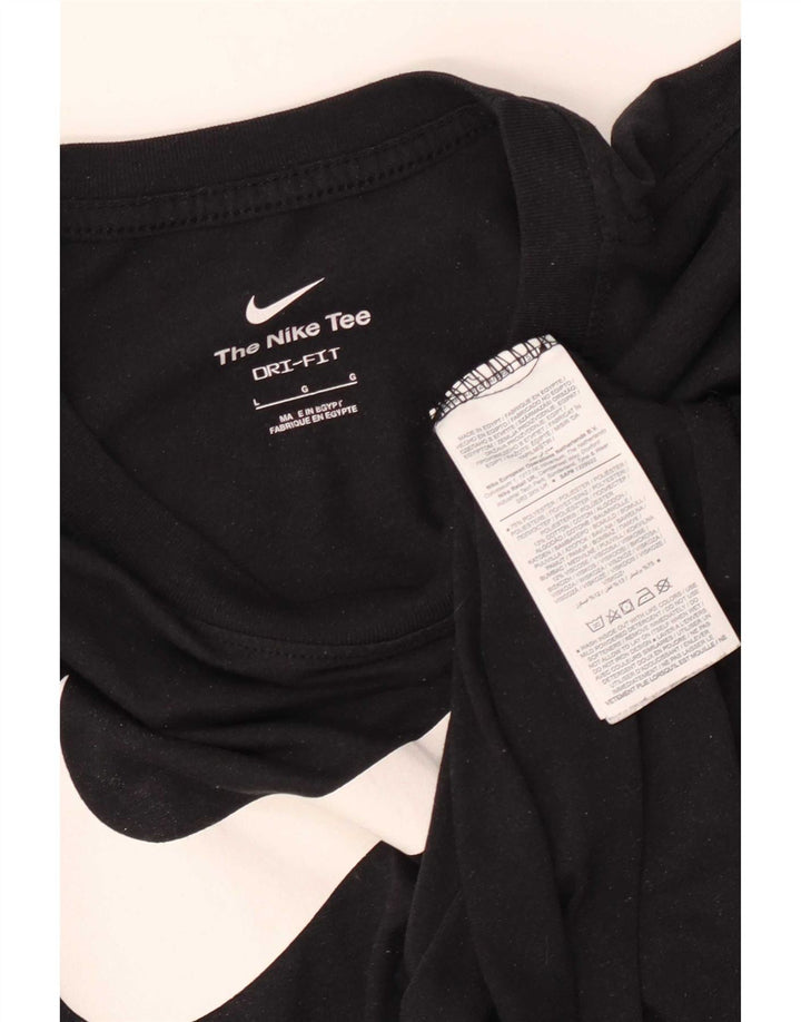Nike Hommes Dri Fit Graphic T-Shirt Haut Large Noir Polyester