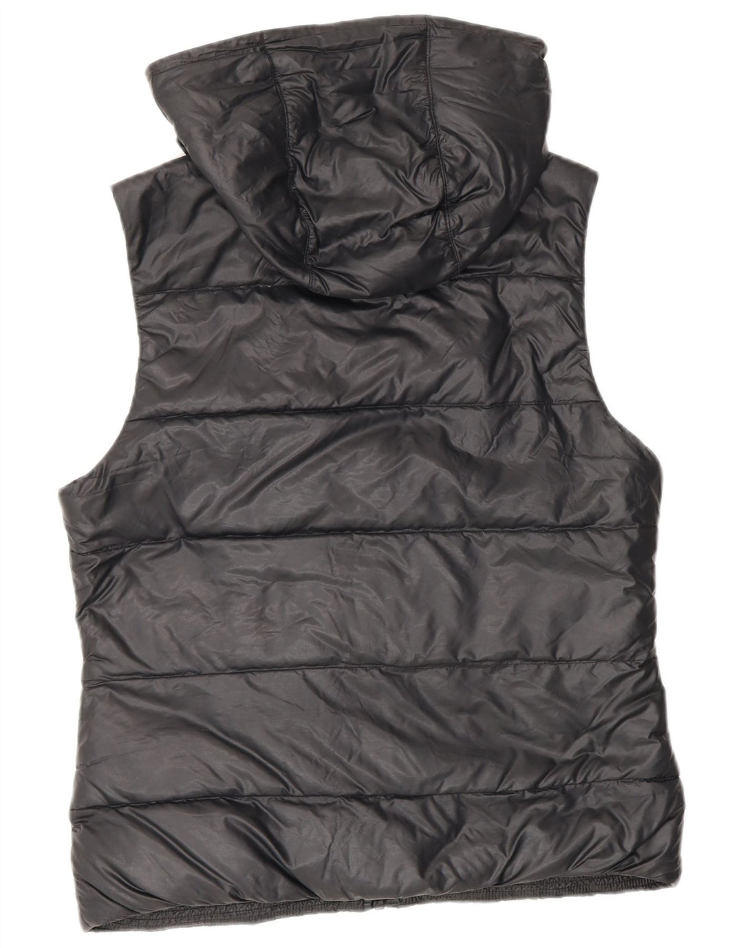 Nike Gilet rembourré à capuche pour femme UK 14 Medium Noir Nylon