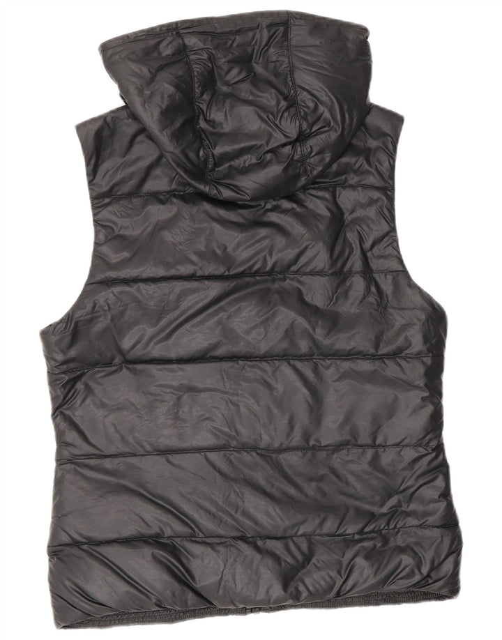 Nike Gilet rembourré à capuche pour femme UK 14 Medium Noir Nylon