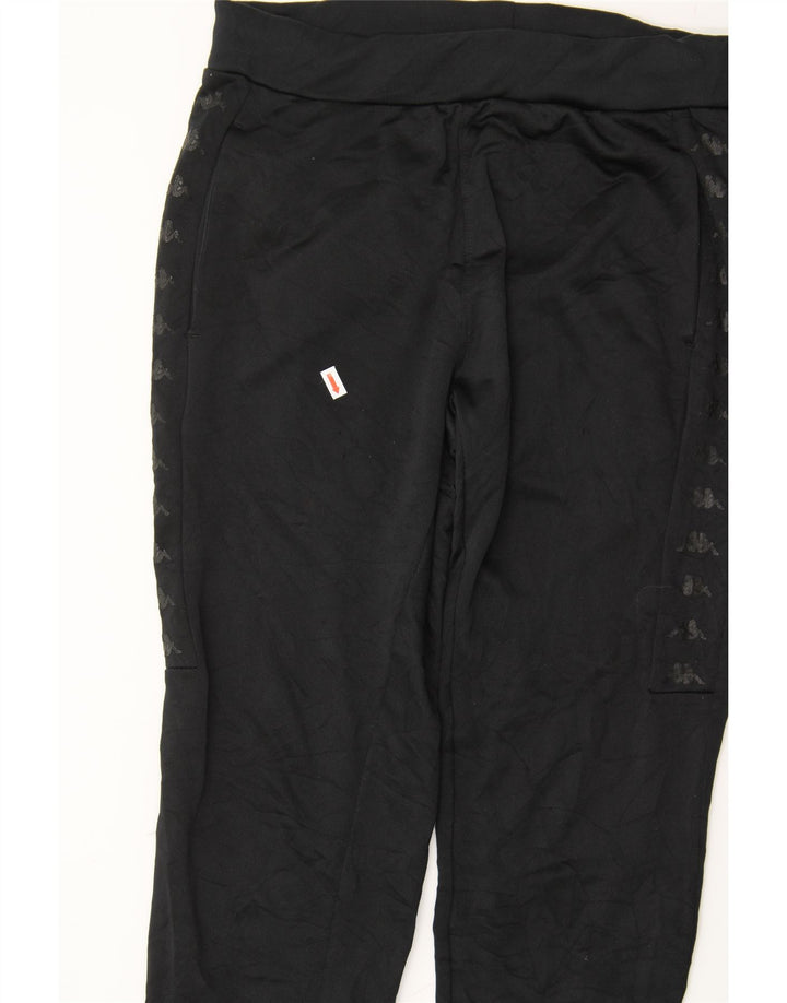 KAPPA Mens Graphic Tracksuit Trousers Joggers Medium  Black Polyester Vintage Kappa and Second-Hand Kappa from Messina Hembry 