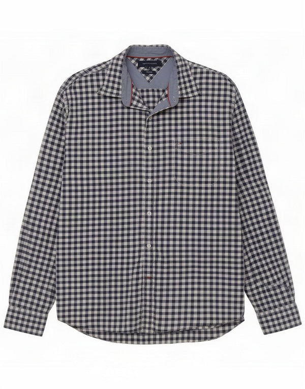 Tommy Hilfiger Chemise Vintage Fit pour homme XL en coton vichy bleu marine