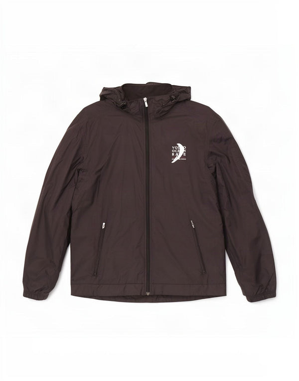 Puma Veste de pluie à capuche graphique pour homme UK 38 Medium Noir Nylon