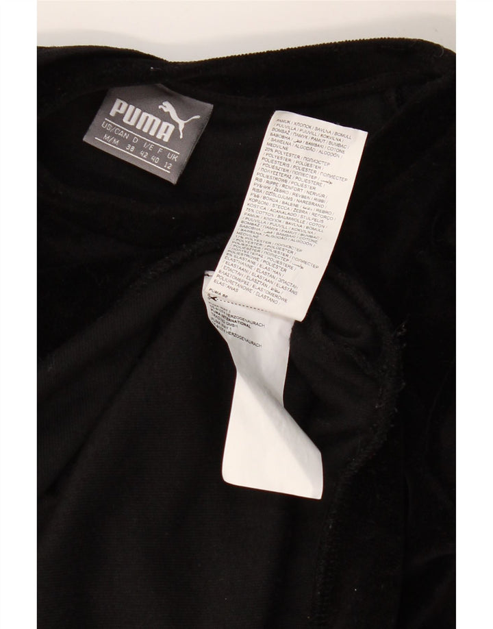 PUMA Sweat-shirt graphique surdimensionné pour femme UK 12 en coton noir moyen