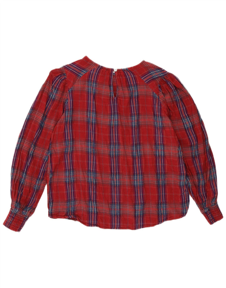 Desigual Chemisier Top UK 16 Grand Carreau Rouge Femme