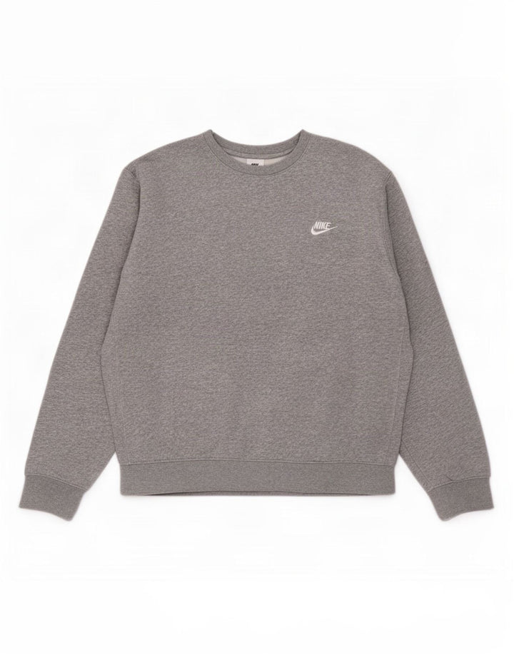 Nike Sweat-shirt en coton moucheté gris moyen pour homme