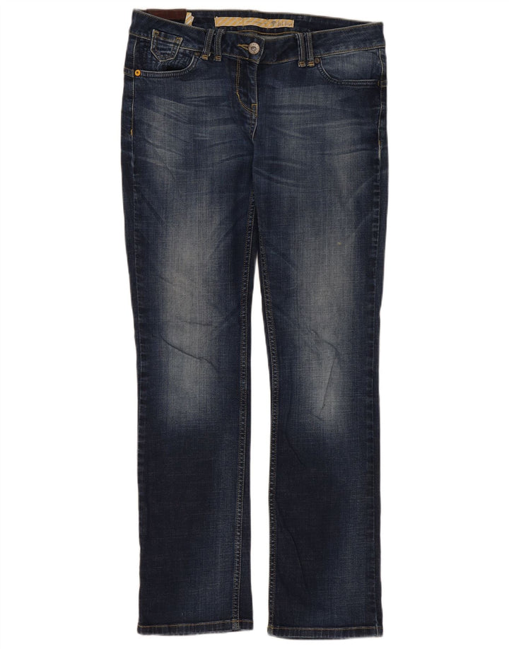 Fat Face Jean droit régulier pour femme UK 12 Medium W34 L32 Bleu Coton