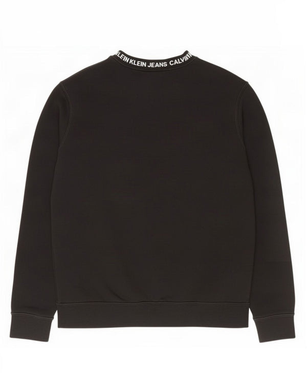 Calvin Klein Jeans Sweat-Shirt Graphique Homme Noir Moyen Coton