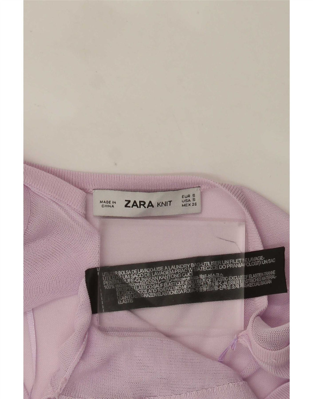 Zara Womens See Through Blouse Top UK 10 Petite Viscose Rose