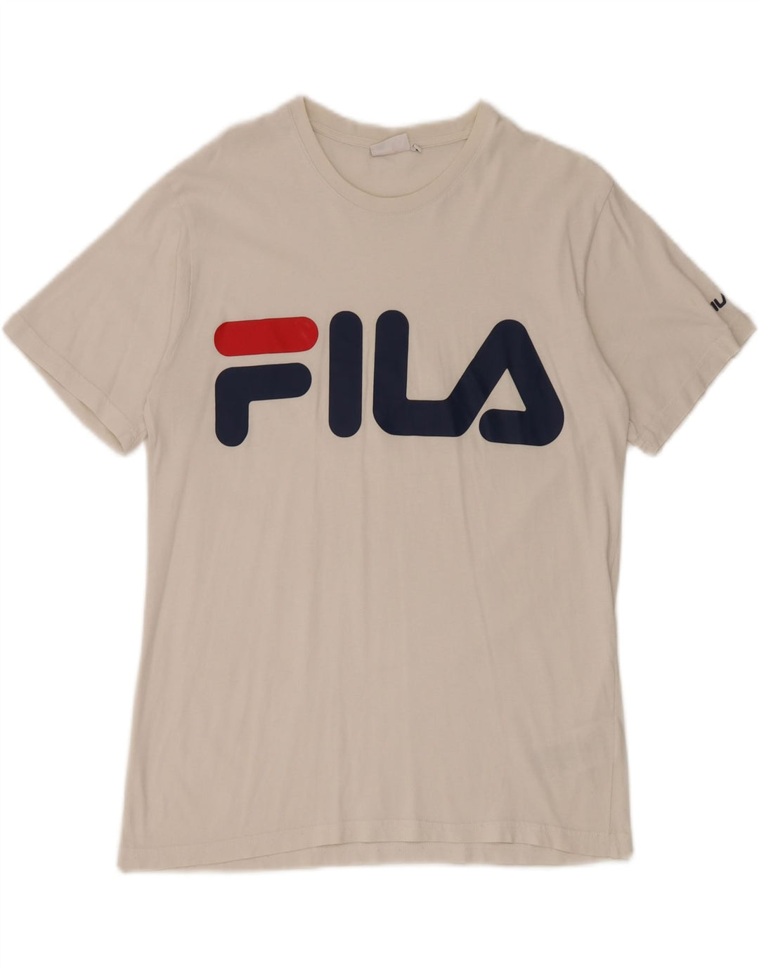 Fila T-Shirt Graphique Homme Blanc Moyen Coton