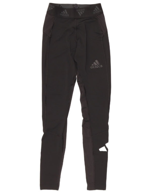 Adidas Leggings graphiques pour femmes UK 10 Small Noir Polyester