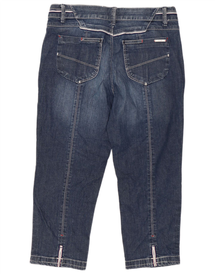 TRUSSARDI Femme Capri Jeans W30 L21 Bleu Marine Coton