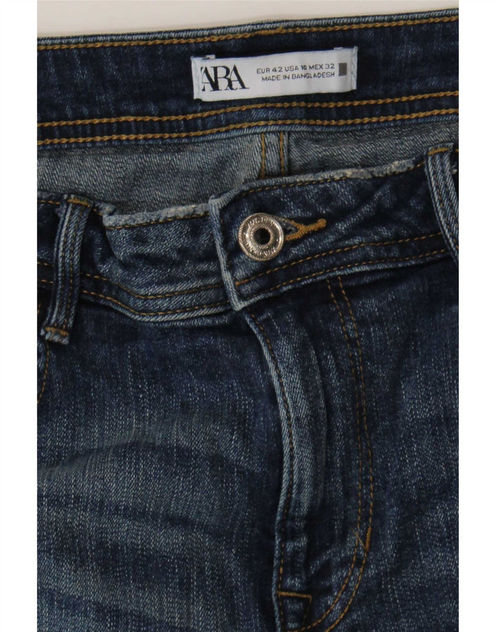 Zara Jean slim effet vieilli pour femme EU 42 Large W32 L27 Bleu