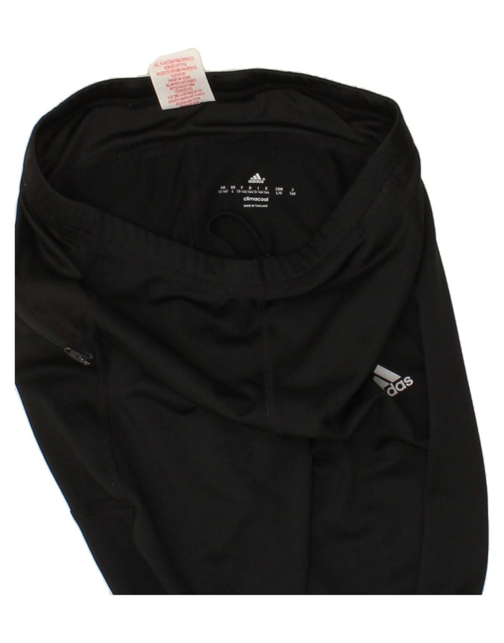ADIDAS Boys Climacool Tracksuit Trousers 13-14 Years Black Polyester Vintage Adidas and Second-Hand Adidas from Messina Hembry 