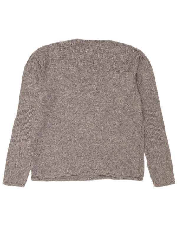 Zara Pull ras du cou pour homme XL Gris Viscose