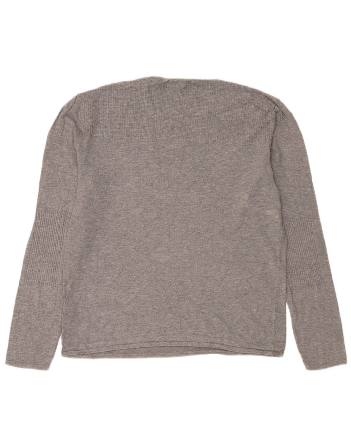 Zara Pull ras du cou pour homme XL Gris Viscose