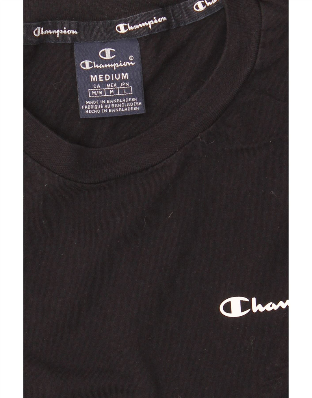 CHAMPION Mens T-Shirt Top Medium Black