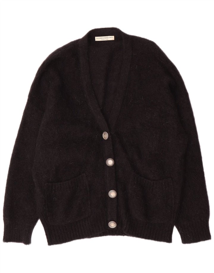 Alessandra Rich Cardigan surdimensionné pour femme IT 40 Petit Mohair Noir