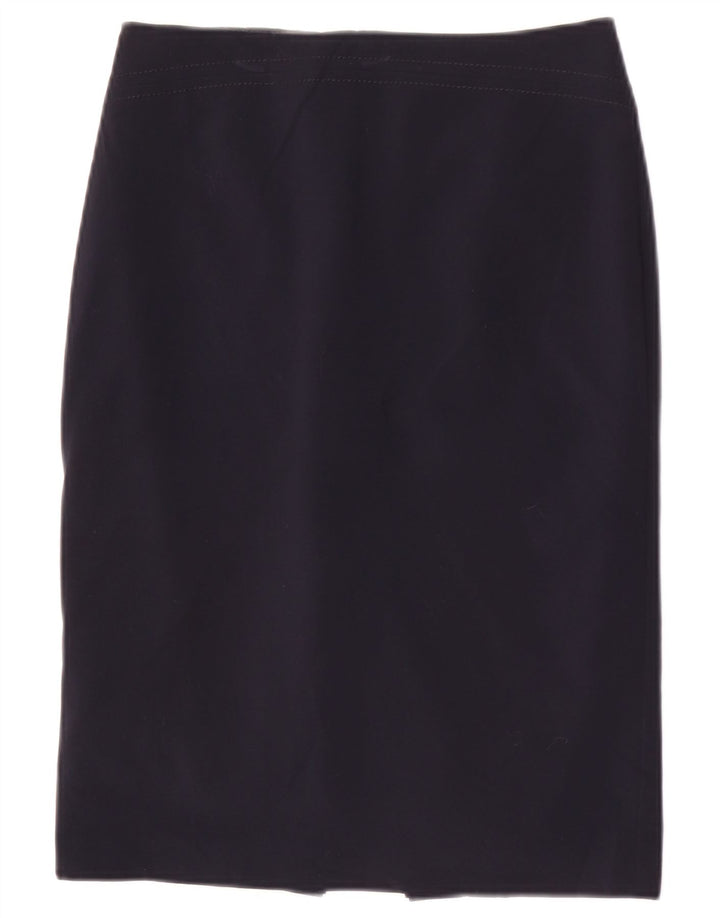 Marks & Spencer Jupe crayon pour femme UK 8 Small W26 Bleu marine Polyester