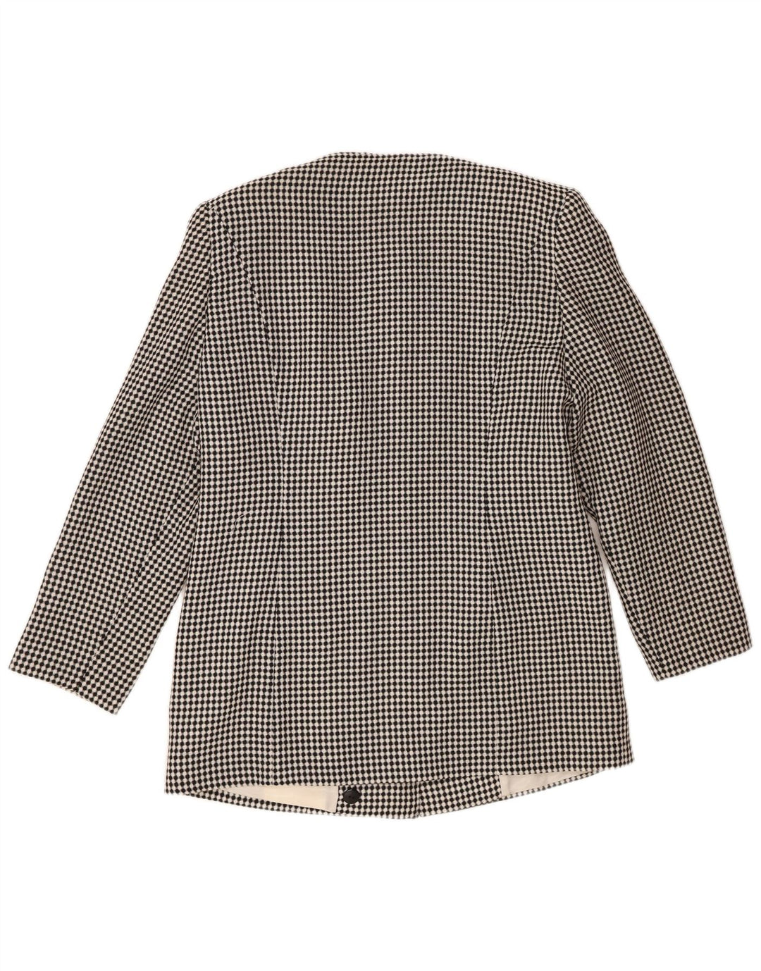vintage Womens 7 bouton Blazer Jacket IT 44 Medium Black Spotted Polyester