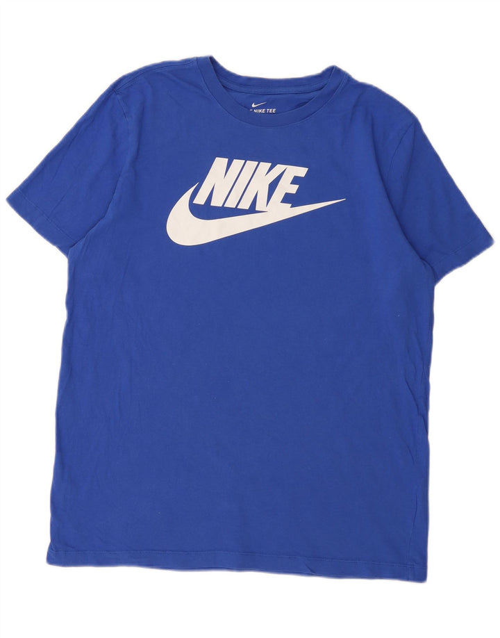 Nike T-shirt graphique pour homme en coton bleu Taille L