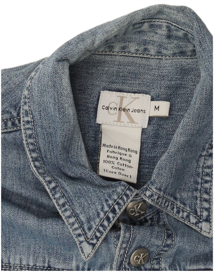 Calvin Klein Jeans Chemise En Jean Femme Bleu Moyen Coton
