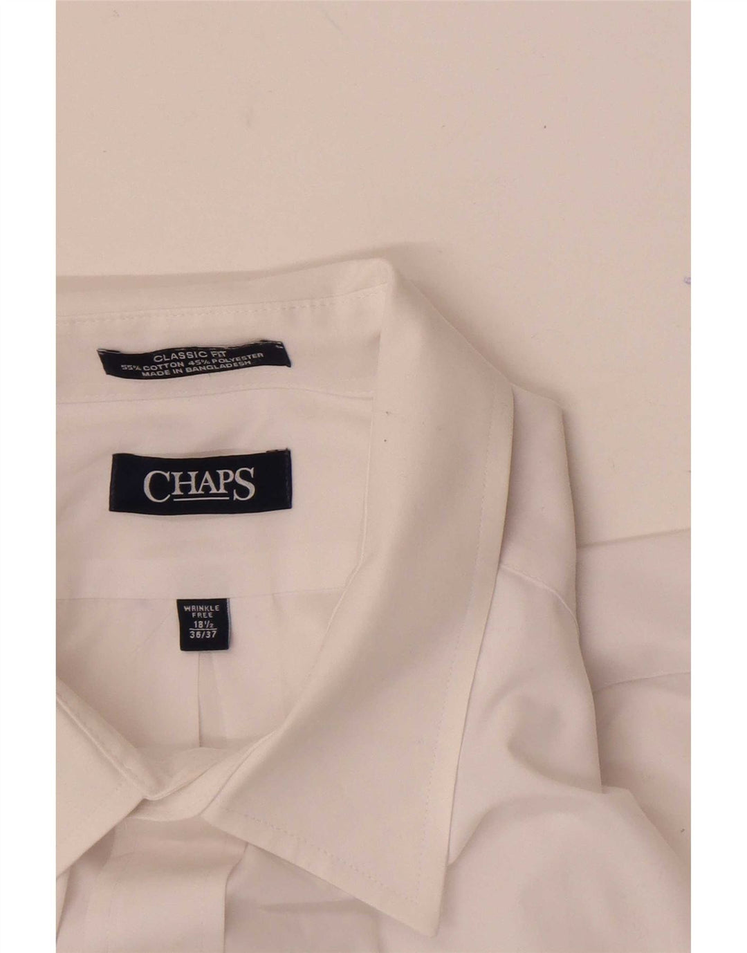Chaps Chemise coupe classique pour homme Taille 18 1/2 2XL Coton blanc