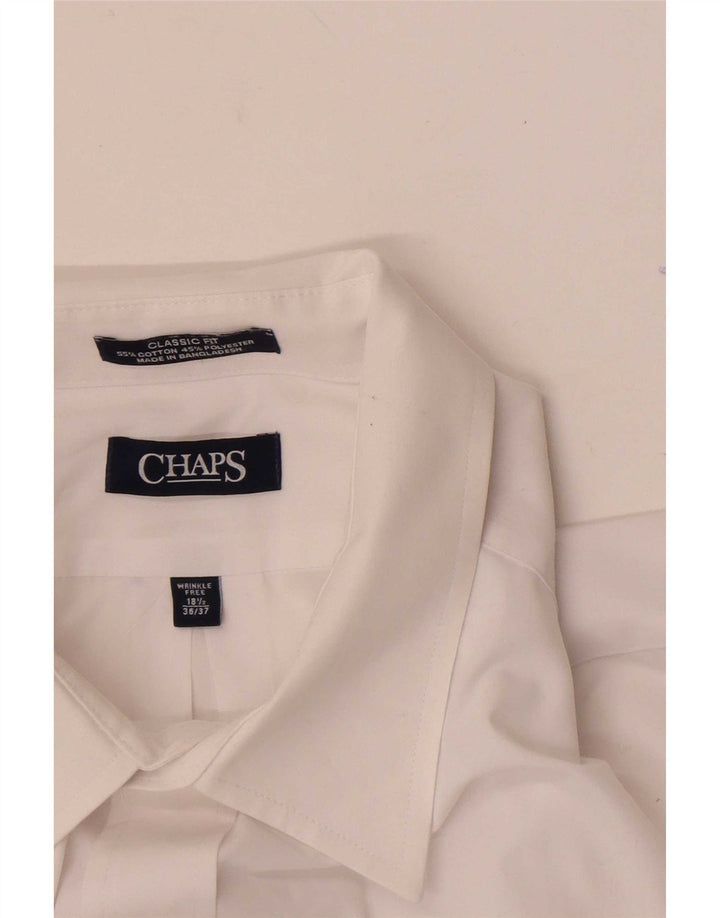 Chaps Chemise coupe classique pour homme Taille 18 1/2 2XL Coton blanc