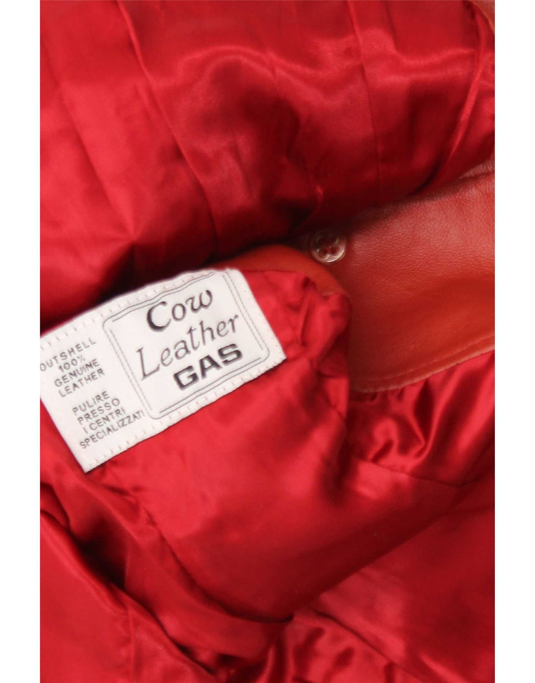 Gas Veste blazer en cuir à 4 boutons pour femme UK 12 Rouge moyen