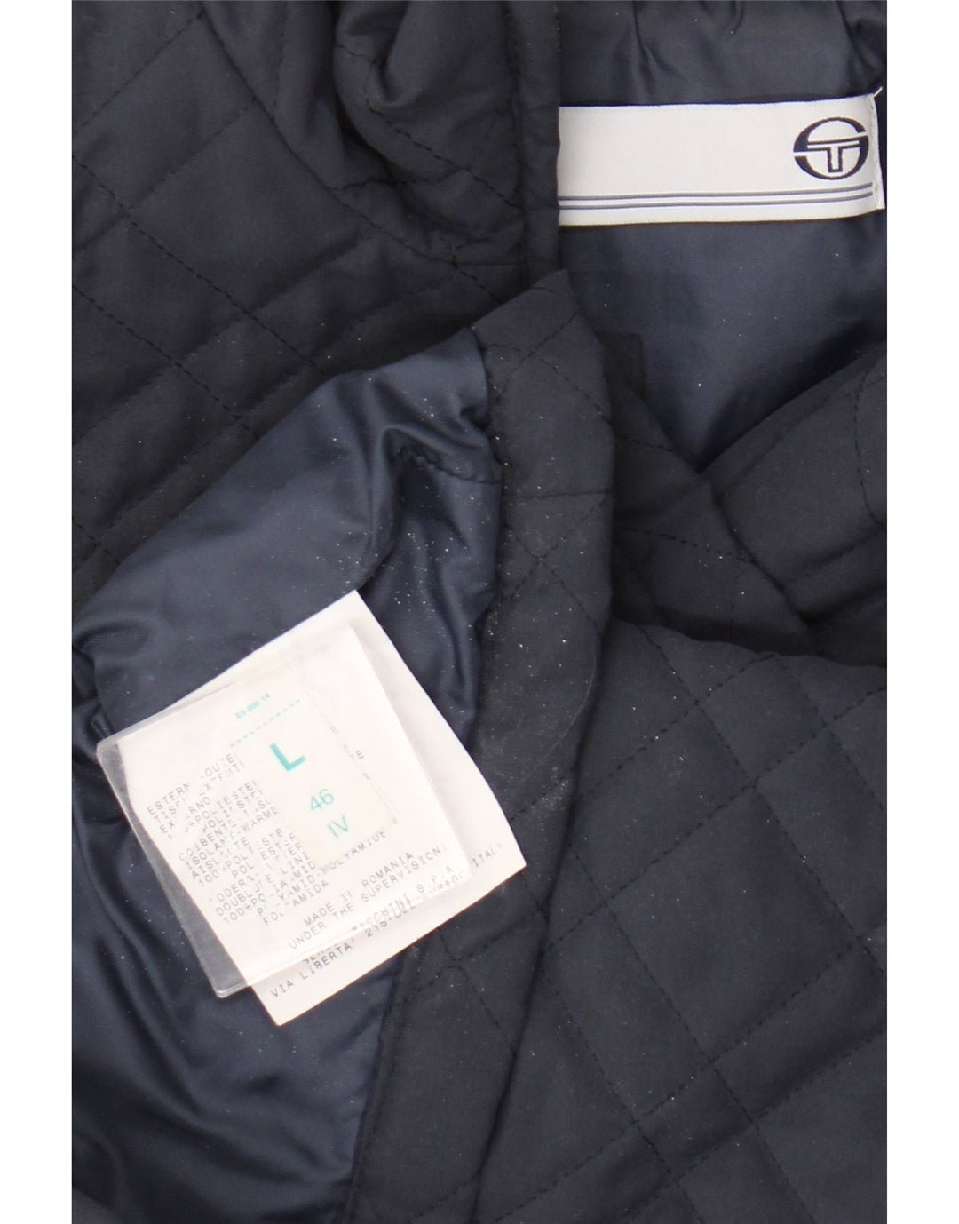 Sergio Tacchini Gilet matelassé pour femme UK 16 Large Bleu Marine Polyester