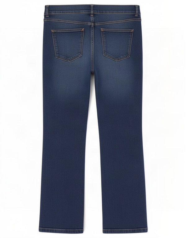 Marks & Spencer Jean slim bootcut pour femme UK 14 Large W33 L27 Bleu Coton