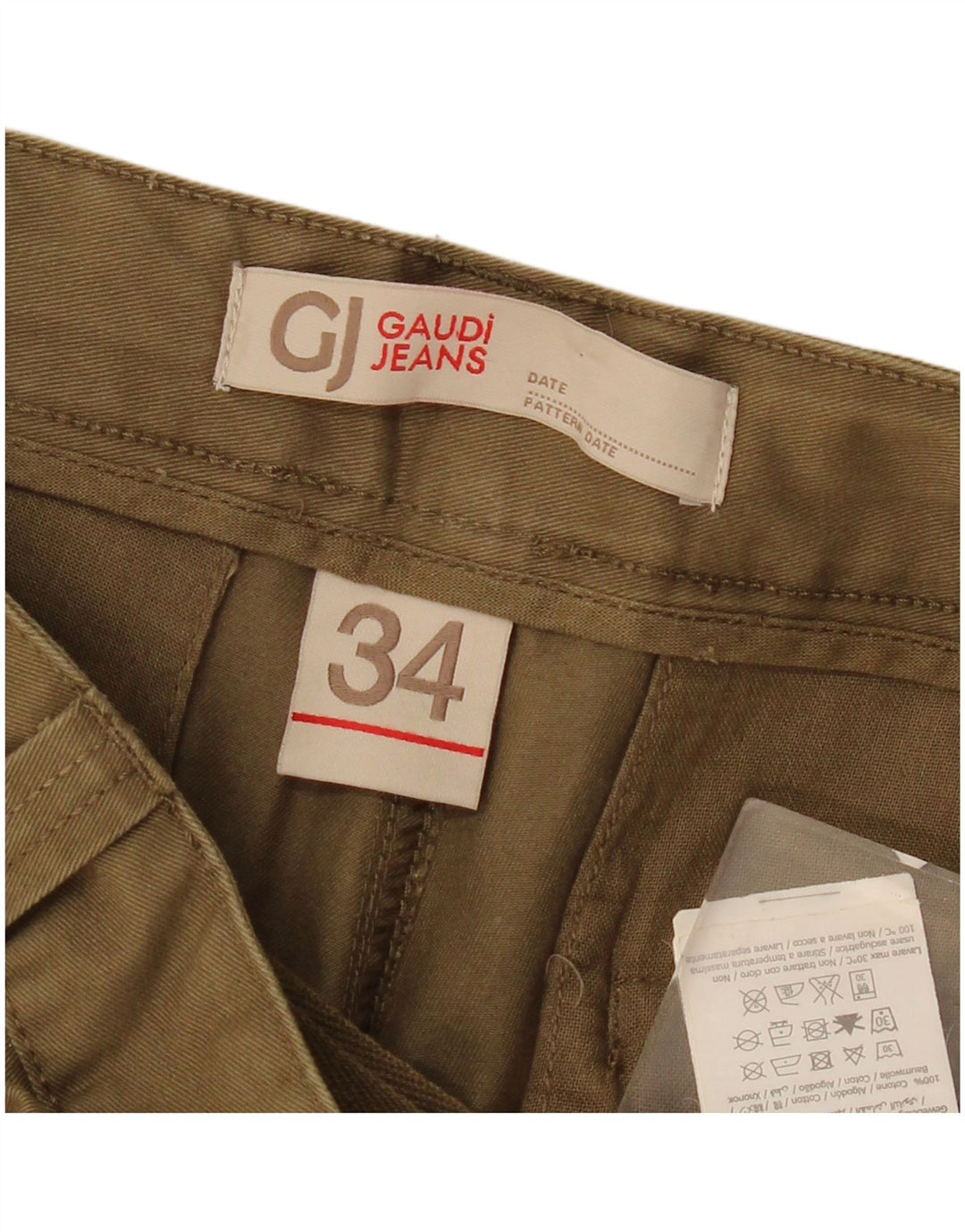 Gaudi Short Cargo Homme W34 Grand Coton Kaki